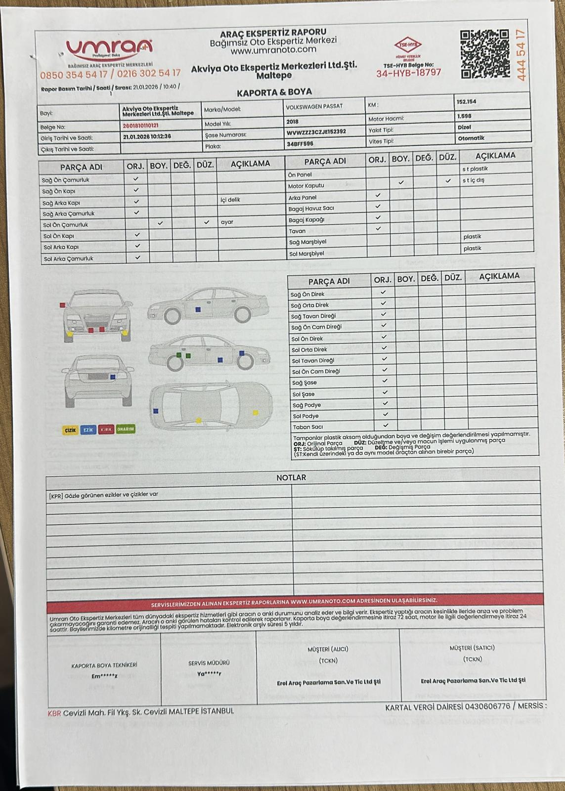 EREL 2.EL'DEN 2018 VW PASSAT 1.6 TDI 120PS COMFORTLİNE DSG